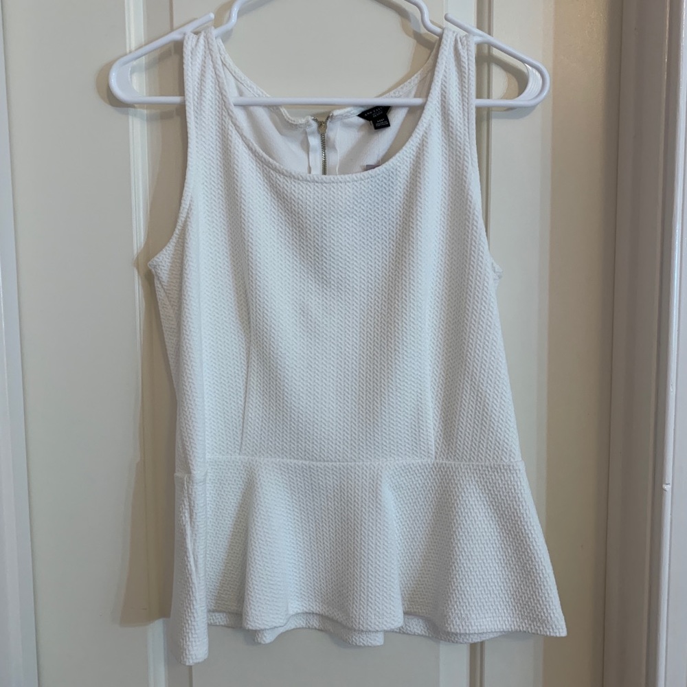 Ann Taylor white peplum top